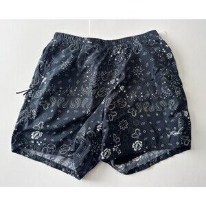 Kith Men’s Paisley Collins Swim Shorts Black Size XS Extra Small